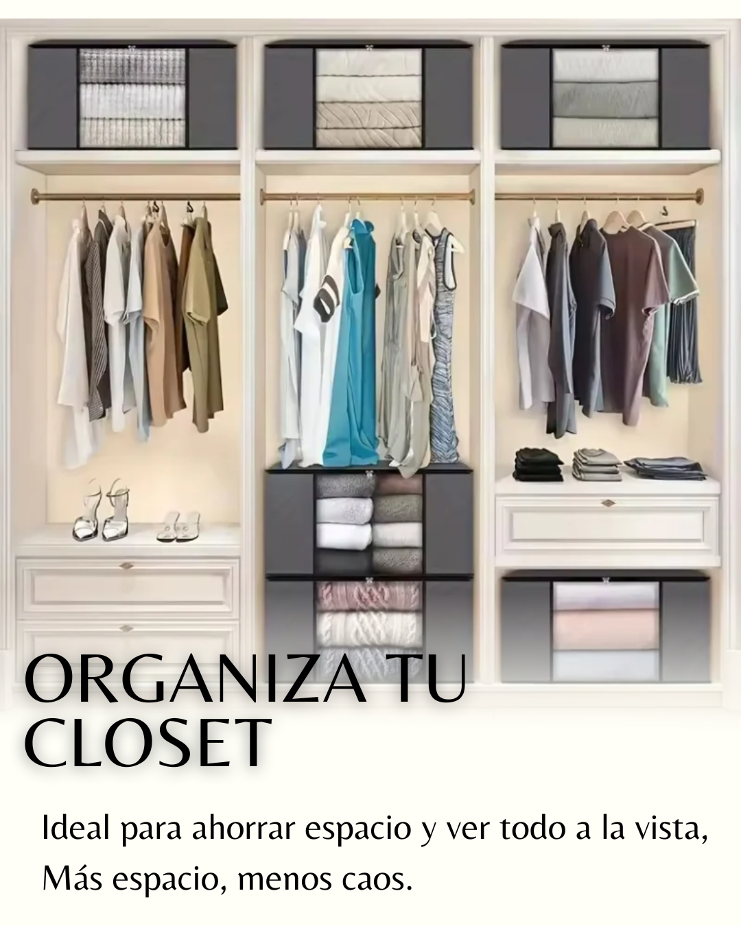 ORGANIZADOR DE ROPA 6UND CON VISOR