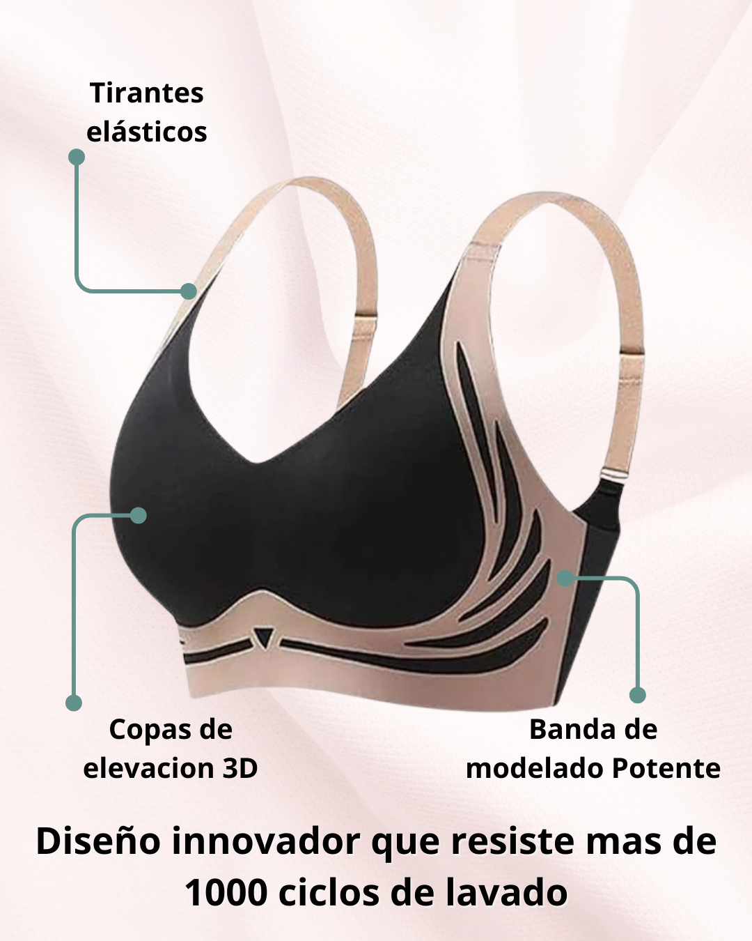 🔥 PACK 3 SUJETADORES PUSH-UP CON EFECTO LIFTING (SOSTEN-BRASIER)