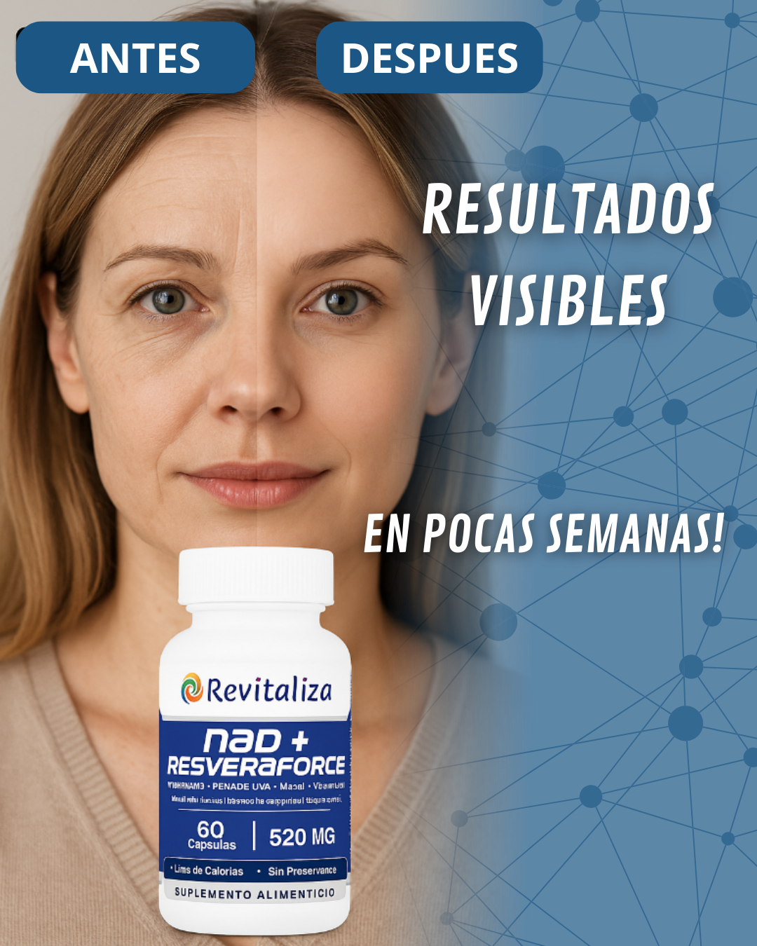 NAD + RESVERAFORCE (Maqui, Pepita de Uva y Vitamina C)