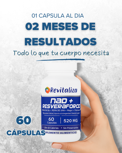 NAD + RESVERAFORCE (Maqui, Pepita de Uva y Vitamina C)