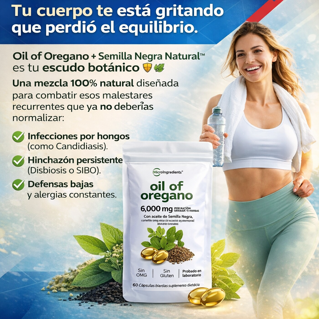 🔥 PACK X2 Aceite de orégano + Semilla Negra Natural 6000mg -120 capsulas