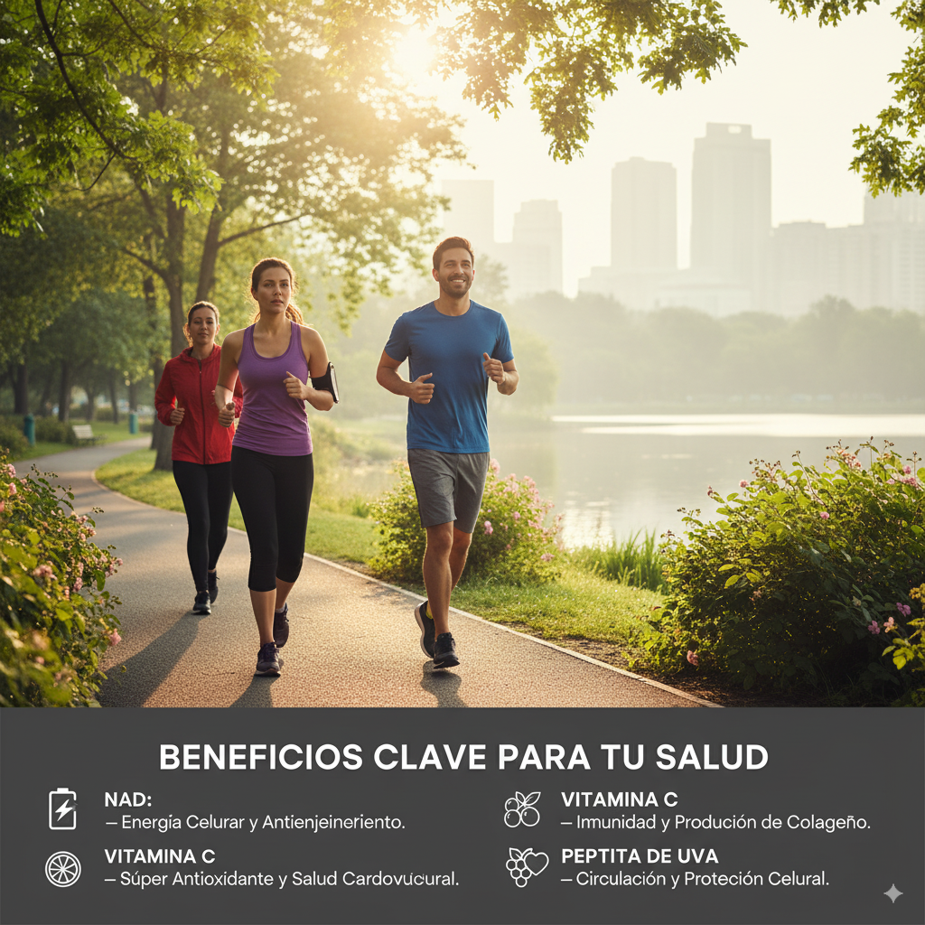 NAD + RESVERAFORCE (Maqui, Pepita de Uva y Vitamina C)