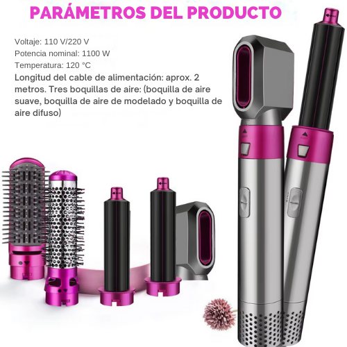 🔥 CEPILLO SECADOR MULTIFUNCIONAL 5 EN 1 🔥
