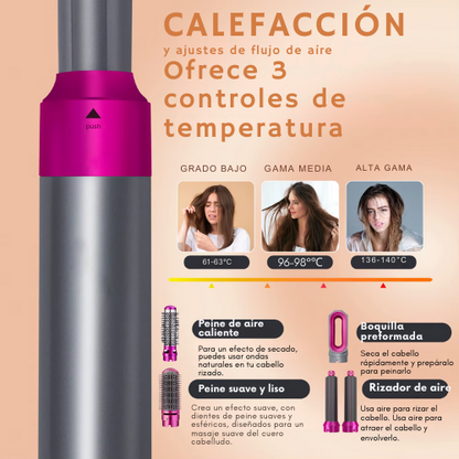 🔥 CEPILLO SECADOR MULTIFUNCIONAL 5 EN 1 🔥