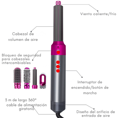 🔥 CEPILLO SECADOR MULTIFUNCIONAL 5 EN 1 🔥