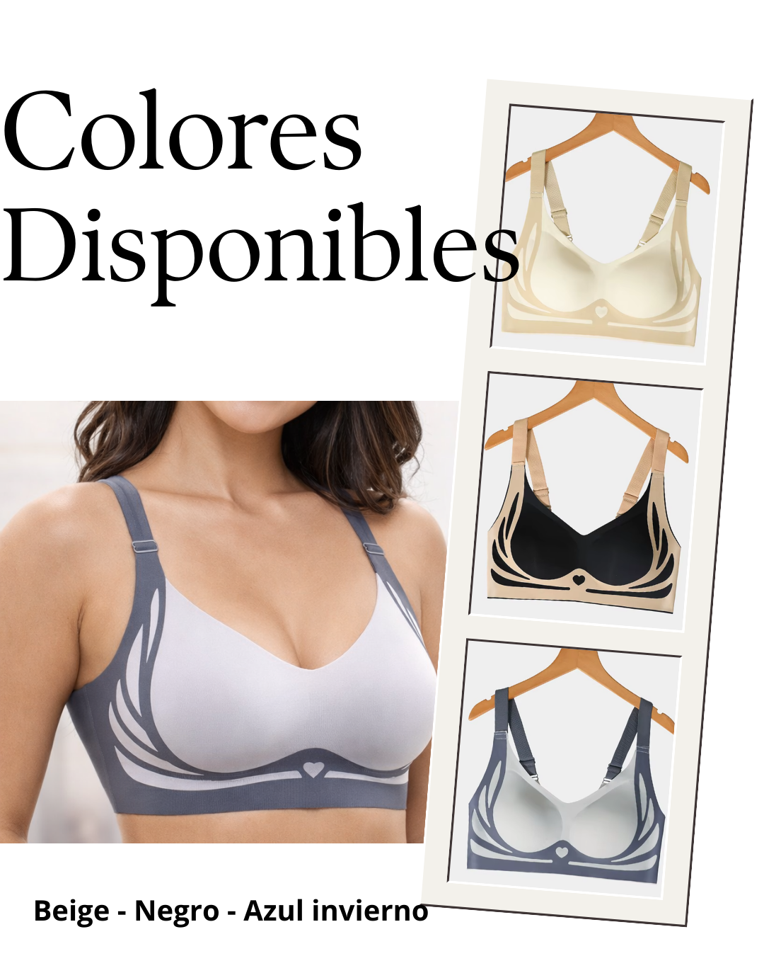 🔥 PACK 3 SUJETADORES PUSH-UP CON EFECTO LIFTING (SOSTEN-BRASIER)