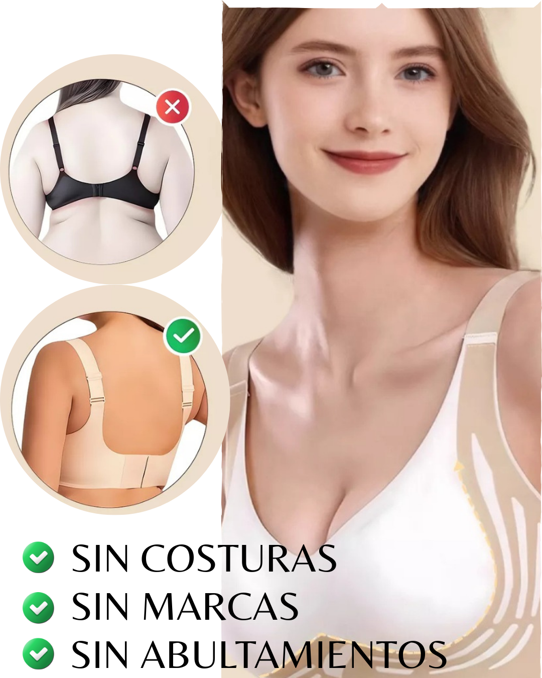 🔥 PACK 3 SUJETADORES PUSH-UP CON EFECTO LIFTING (SOSTEN-BRASIER)