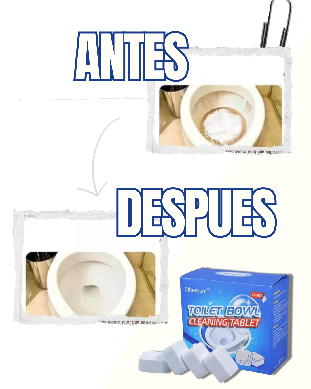 🔥24 PASTILLAS LIMPIEZA INODORO + 12 PASTILLAS LIMPIADOR LAVADORA GRATIS 🎁!!