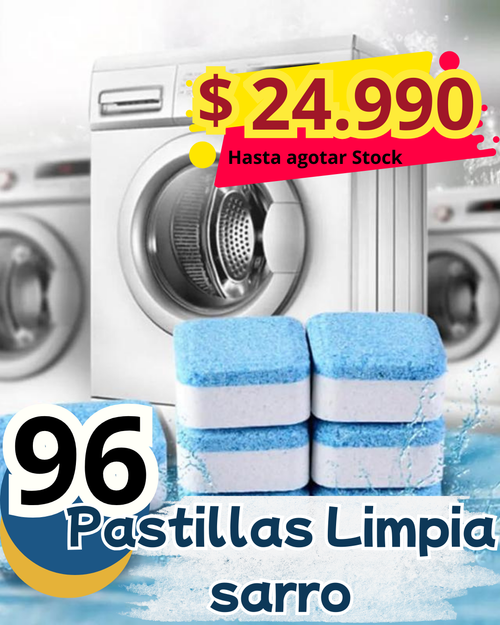 🔥96 PASTILLAS SACA SARRO MAQUINA DE LAVAR  🔥