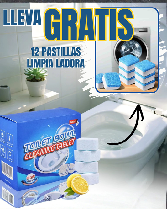 🔥24 PASTILLAS LIMPIEZA INODORO + 12 PASTILLAS LIMPIADOR LAVADORA GRATIS 🎁!!