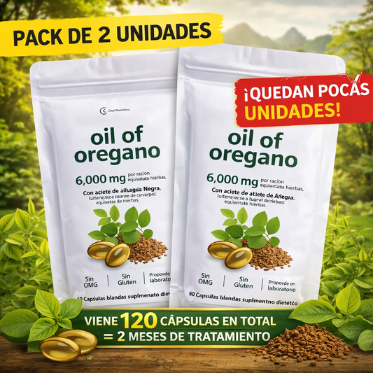🔥 PACK X2 Aceite de orégano + Semilla Negra Natural 6000mg -120 capsulas