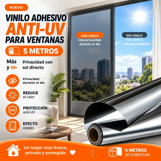 Pelicula Adhesiva Anti-UV para Ventanas 60 cm x 5 Metros